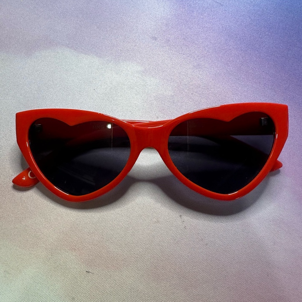 Heart Shaped Red Sunglasses from Mango